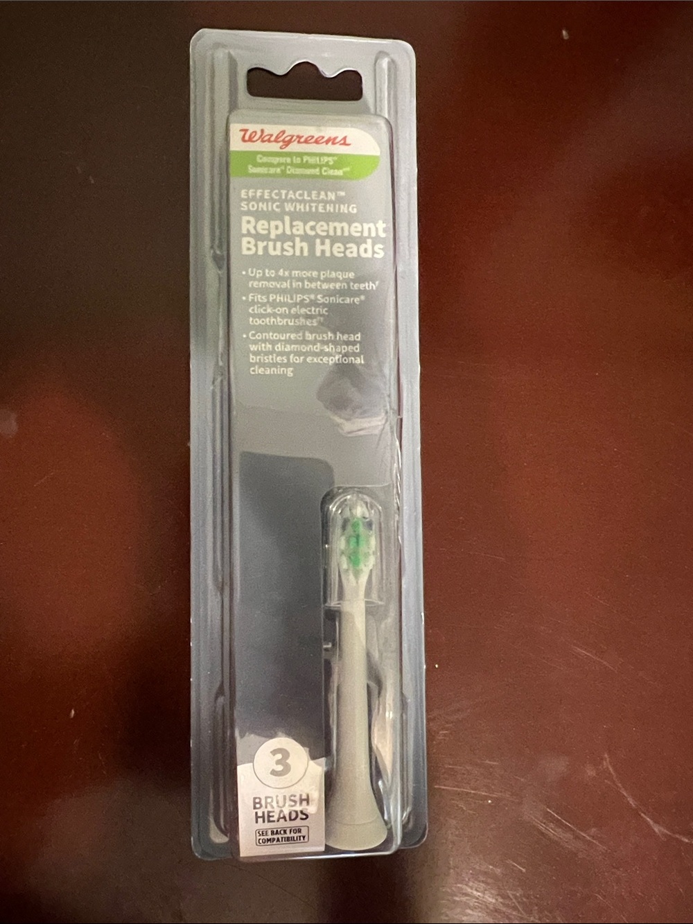 Walgreens Replacement Sonic Toothbrush Heads - White with Green Bristles